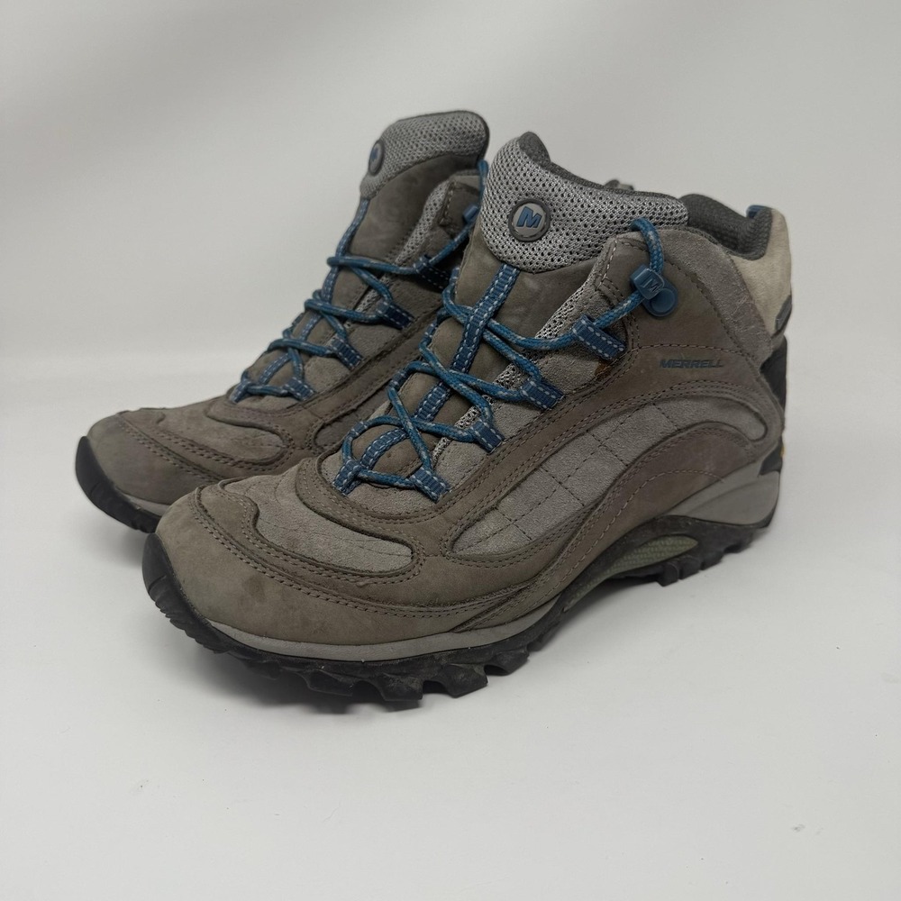 Merrell Hiking Shoes Womens Size 10 Gray‎ Suede Vibram Trail Outdoor J21492